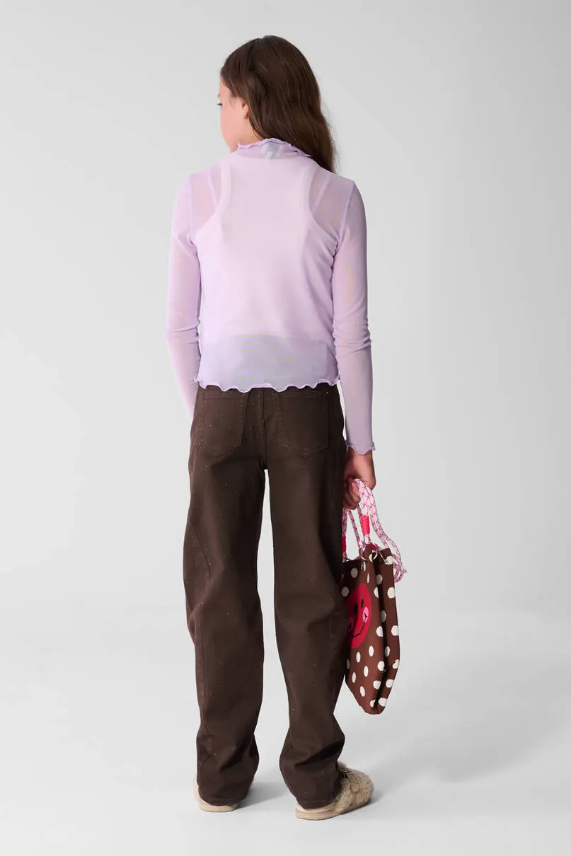 Shoeby longsleeve met ruches paars, foto 6
