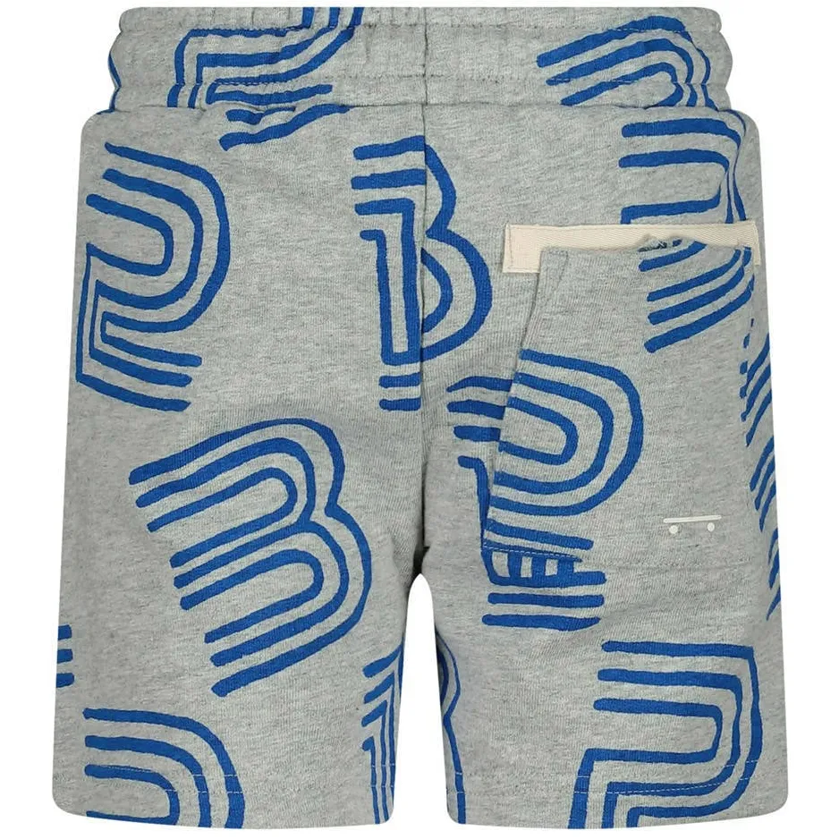 Sturdy sweatshort Run the Day grijs melange/blauw, foto 5