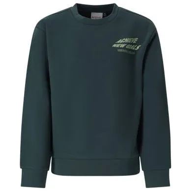 Retour Jeans rechtvallende sweater met backprint - donkergroen Backprint