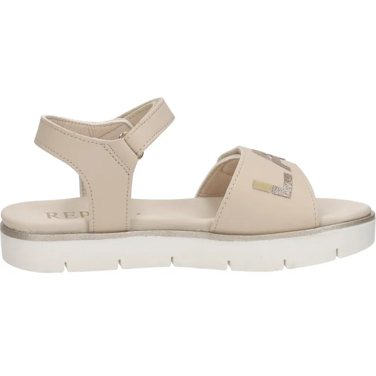Replay Sandal 6 platte sandalen beige