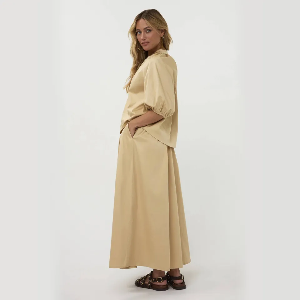 AMAYA Amsterdam Sutton maxi rok beige, foto 2