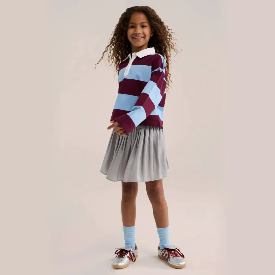 WE Fashion mini plooirok zilver