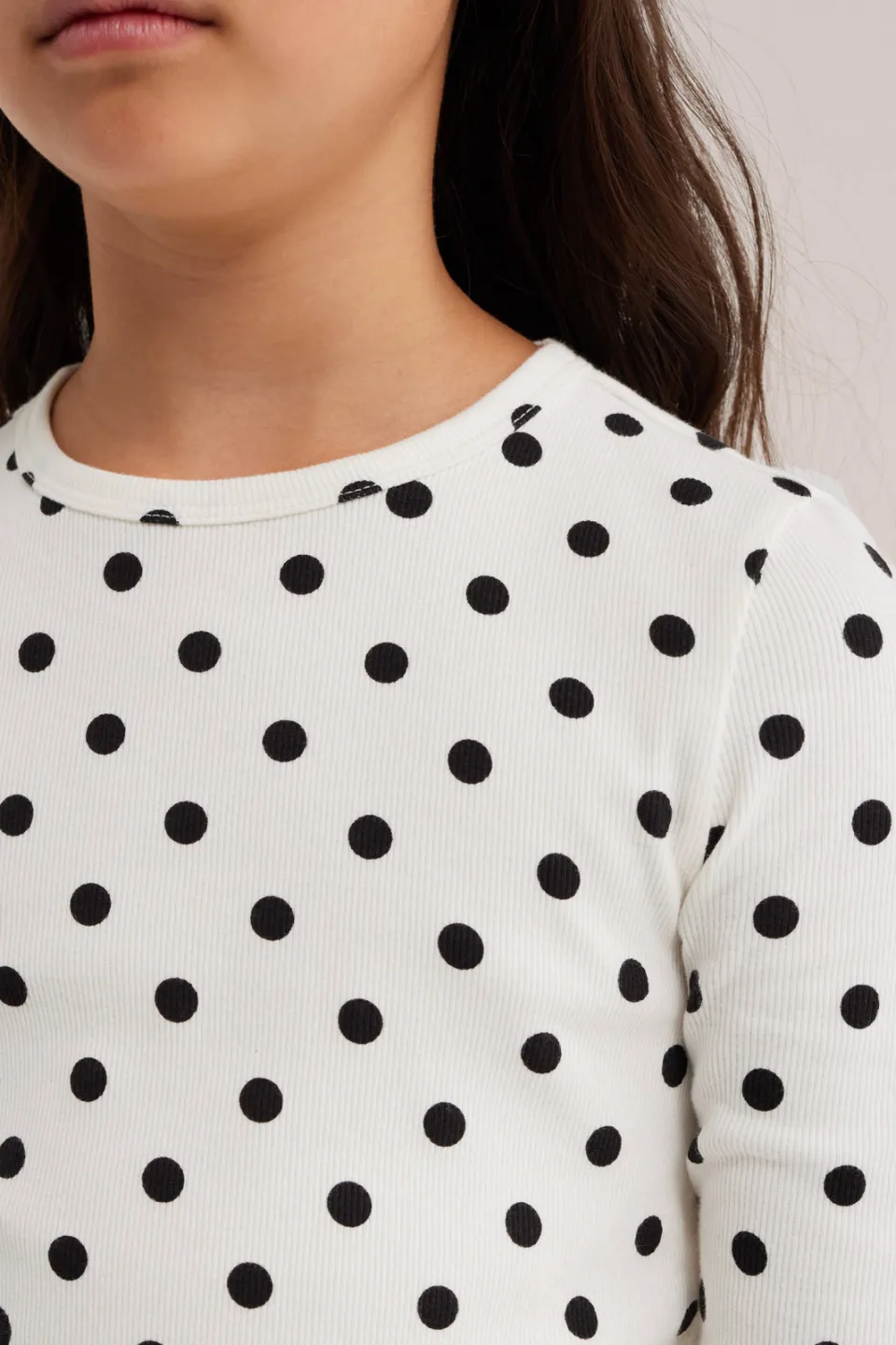 WE Fashion longsleeve met stippen wit, foto 6
