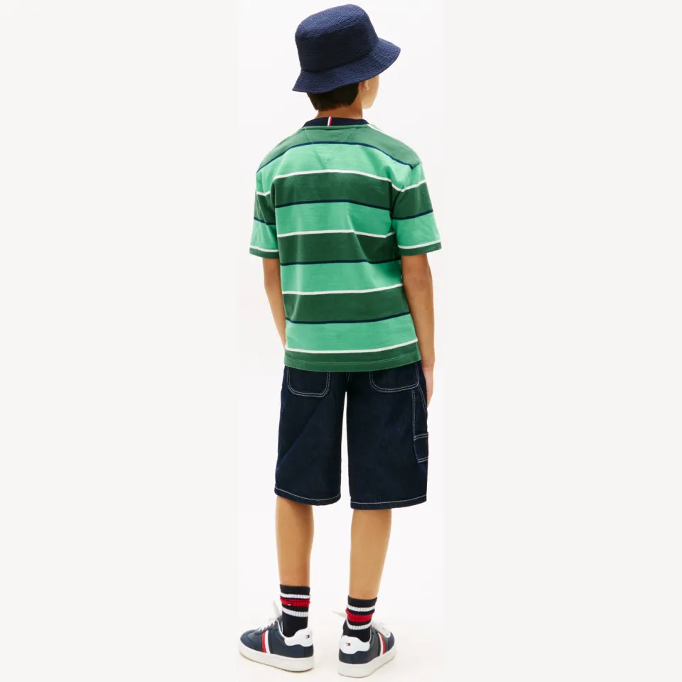 Tommy Hilfiger gestreepte T-shirt groen, foto 3
