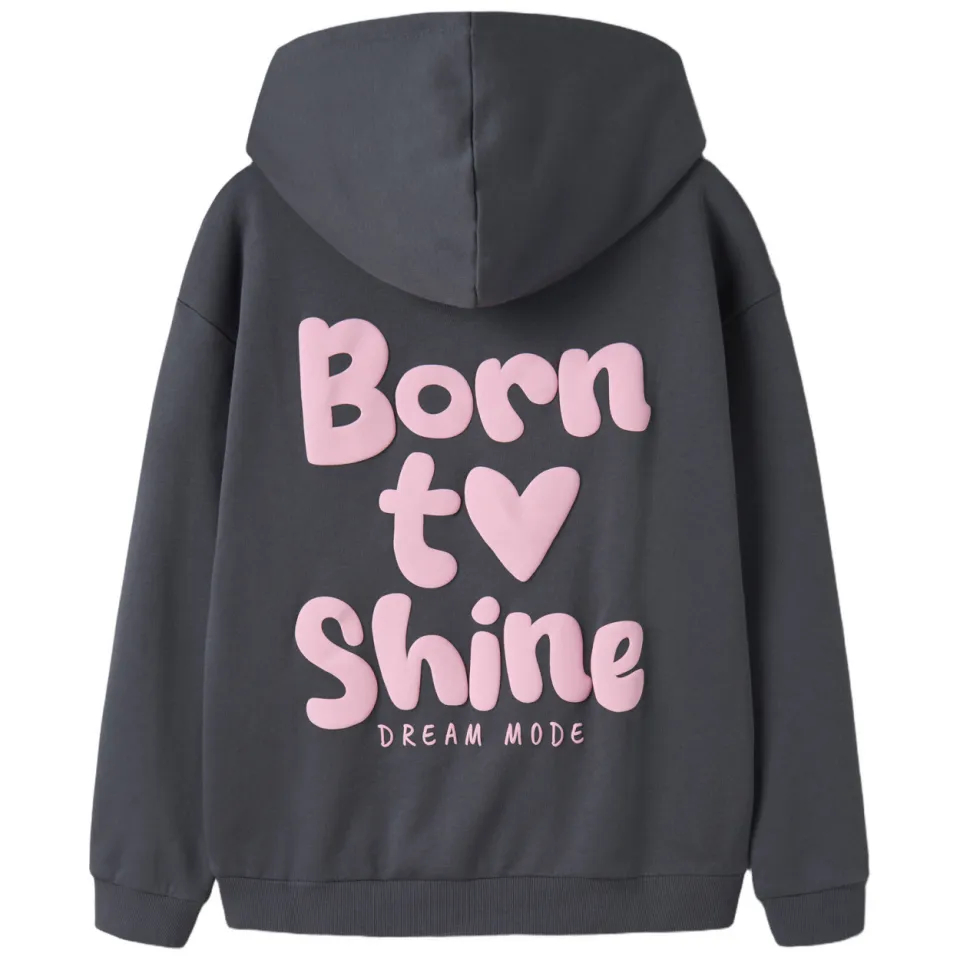 NAME IT KIDS hoodie met backprint - blauw, foto 2