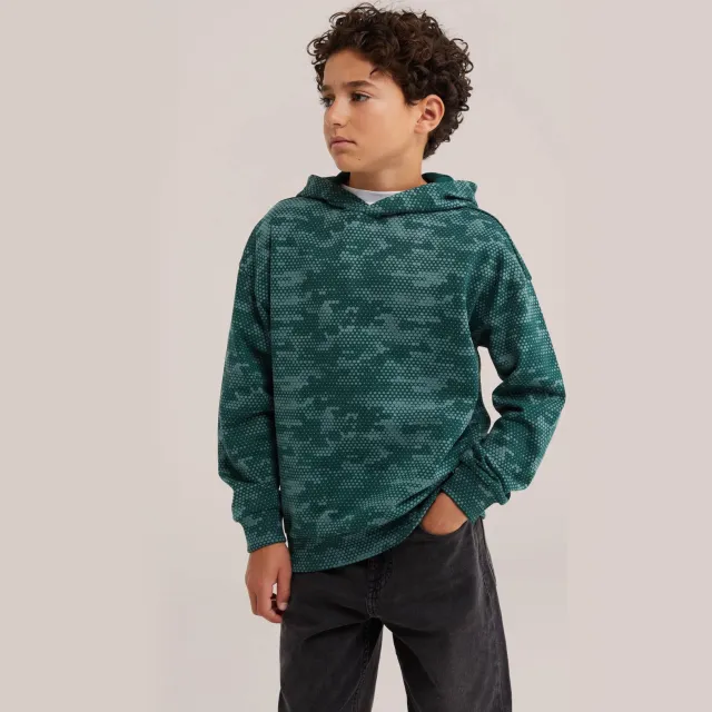 WE Fashion hoodie met print - groen