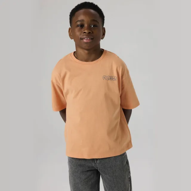 NAME IT T-shirt met print oranje