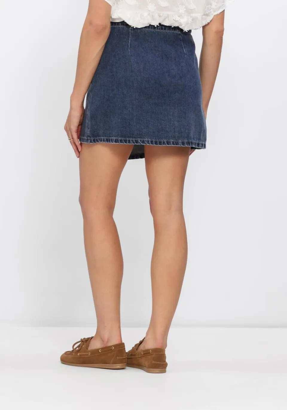 Object Objrosie denim minirok blauw, foto 3