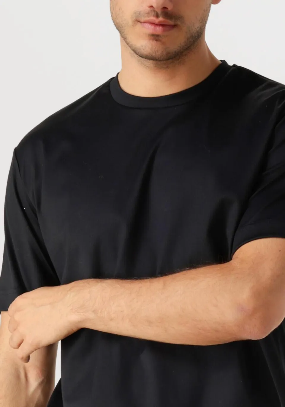 Desoto Luxury Heren Polo's & T-shirts Luxury Two Ply T-shirt 1/2 - Zwart, foto 4