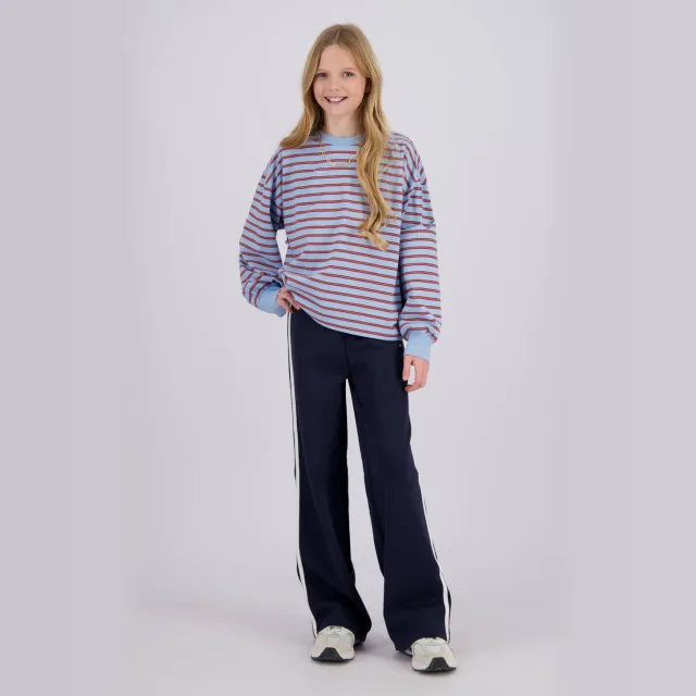 Raizzed wide leg gestreepte joggingbroek donkerblauw