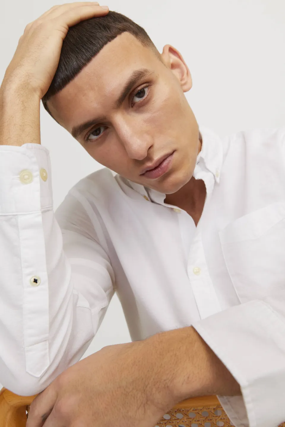 Jack & Jones ESSENTIALS casual overhemd wit, foto 5