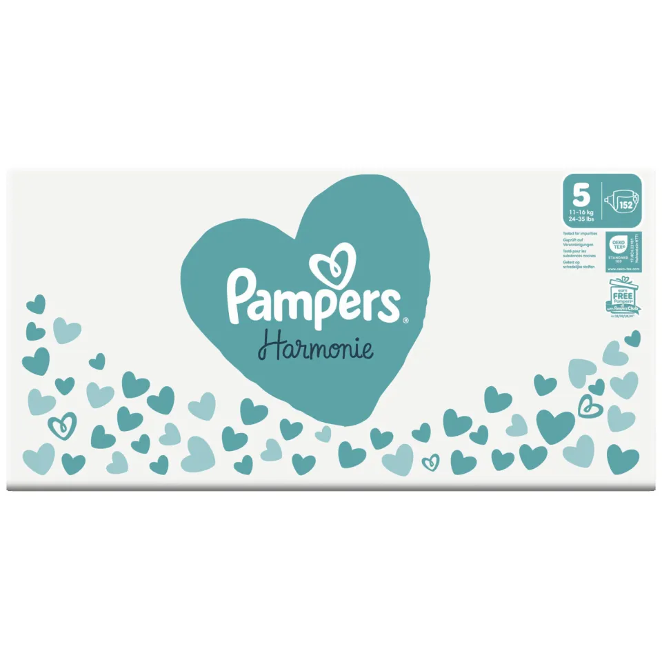 Pampers Harmonie Maat 5 maandbox - 152 luiers - 11kg-16kg