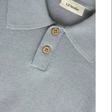 Lil' Atelier MINI oversized polo - lichtgrijs, foto 4
