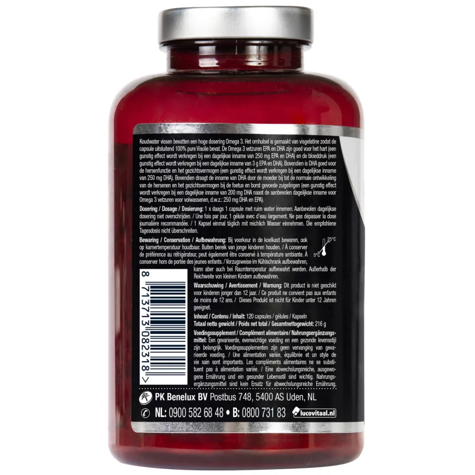 Lucovitaal Omega 3 Visolie Puur Koudwater, foto 3
