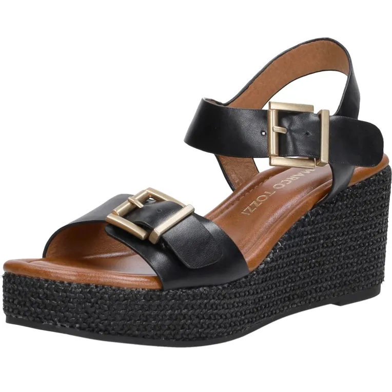 Marco Tozzi sleehak sandalen zwart, foto 3