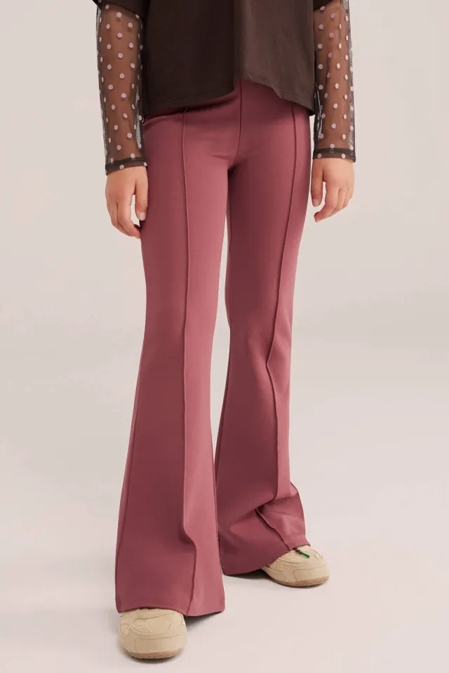 WE Fashion flared broek oudroze, foto 3