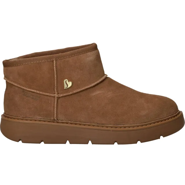 Skechers Slip-Ins Cozy Mini enkellaarsjes cognac