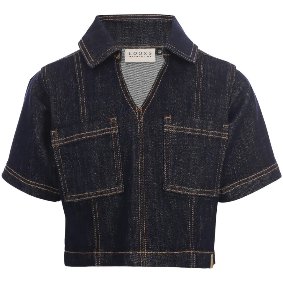 LOOXS 10sixteen denim blousetop donkerblauw, foto 3