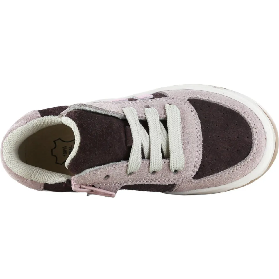 Shoesme suède sneakers - roze/donkerbruin, foto 5