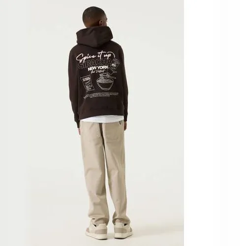 Garcia rechtvallende hoodie met backprint - donkerbruin, foto 3