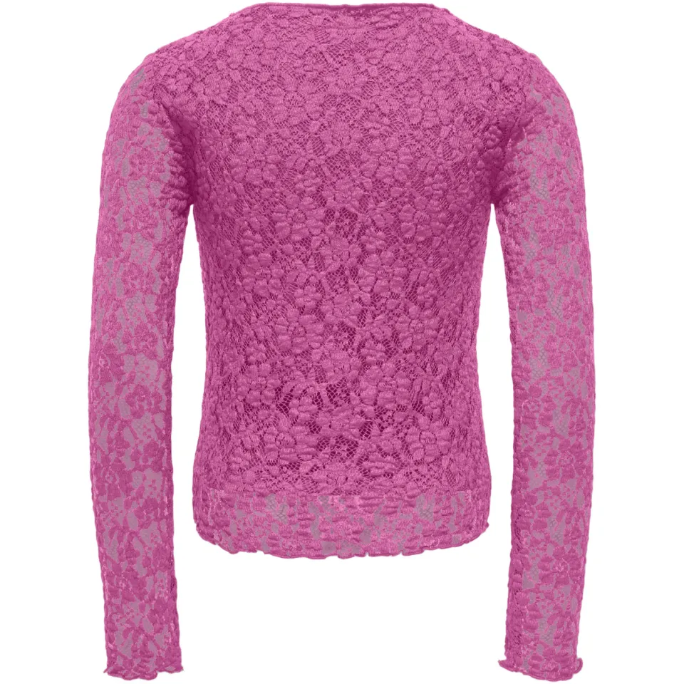 KIDS ONLY GIRL semi-transparante longsleeve felroze, foto 3