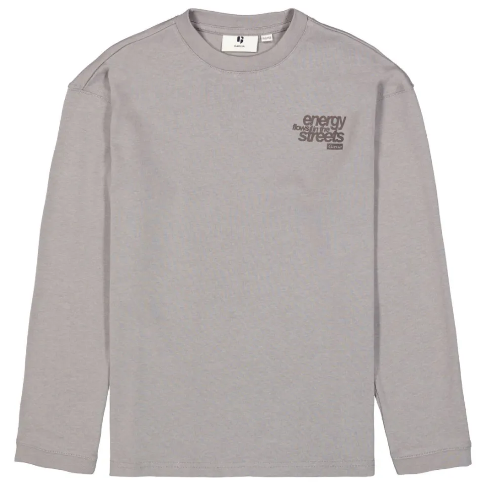 Garcia rechtvallende longsleeve grijs, foto 3