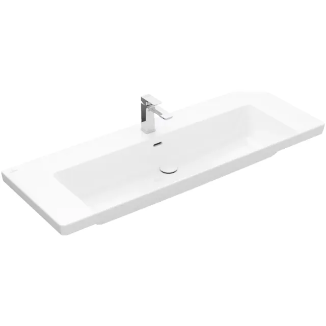 Villeroy & Boch Subway 3.0 wastafel met één kraangat Wit Alpin