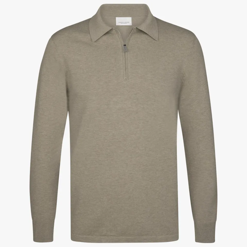 Profuomo trui fijn gebreid lichtbruin beige, foto 2