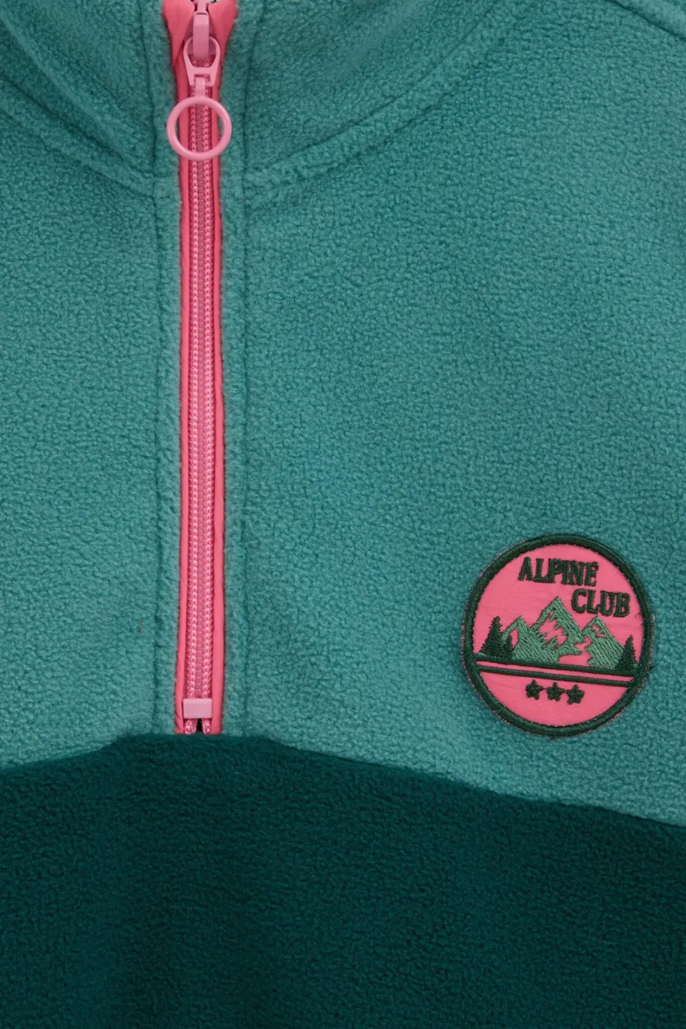 WE Fashion fleecetrui - groen/roze, foto 8