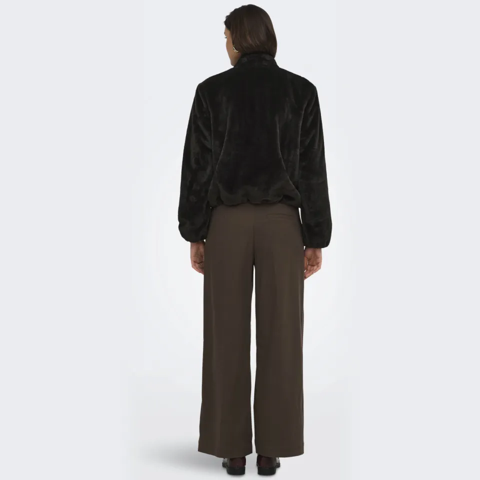 JDY faux fur jas - bruin, foto 5
