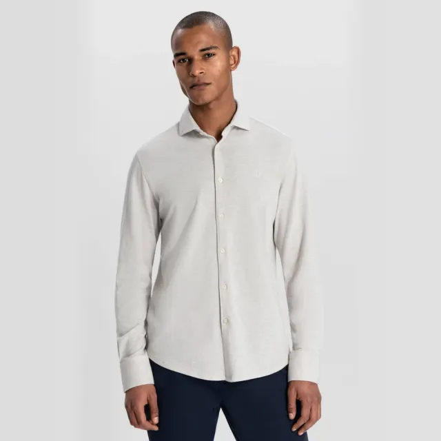 Dstrezzed casual overhemd pique ecru Offwhite