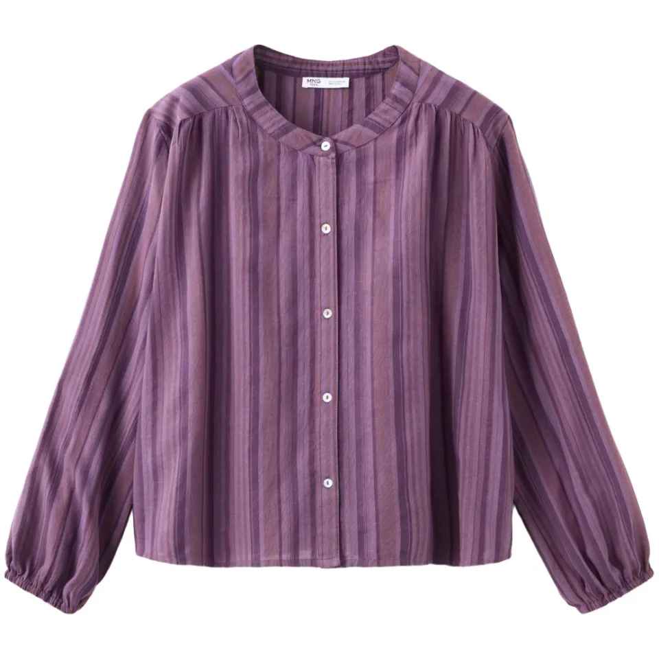 Mango gestreepte blouse paars, foto 3