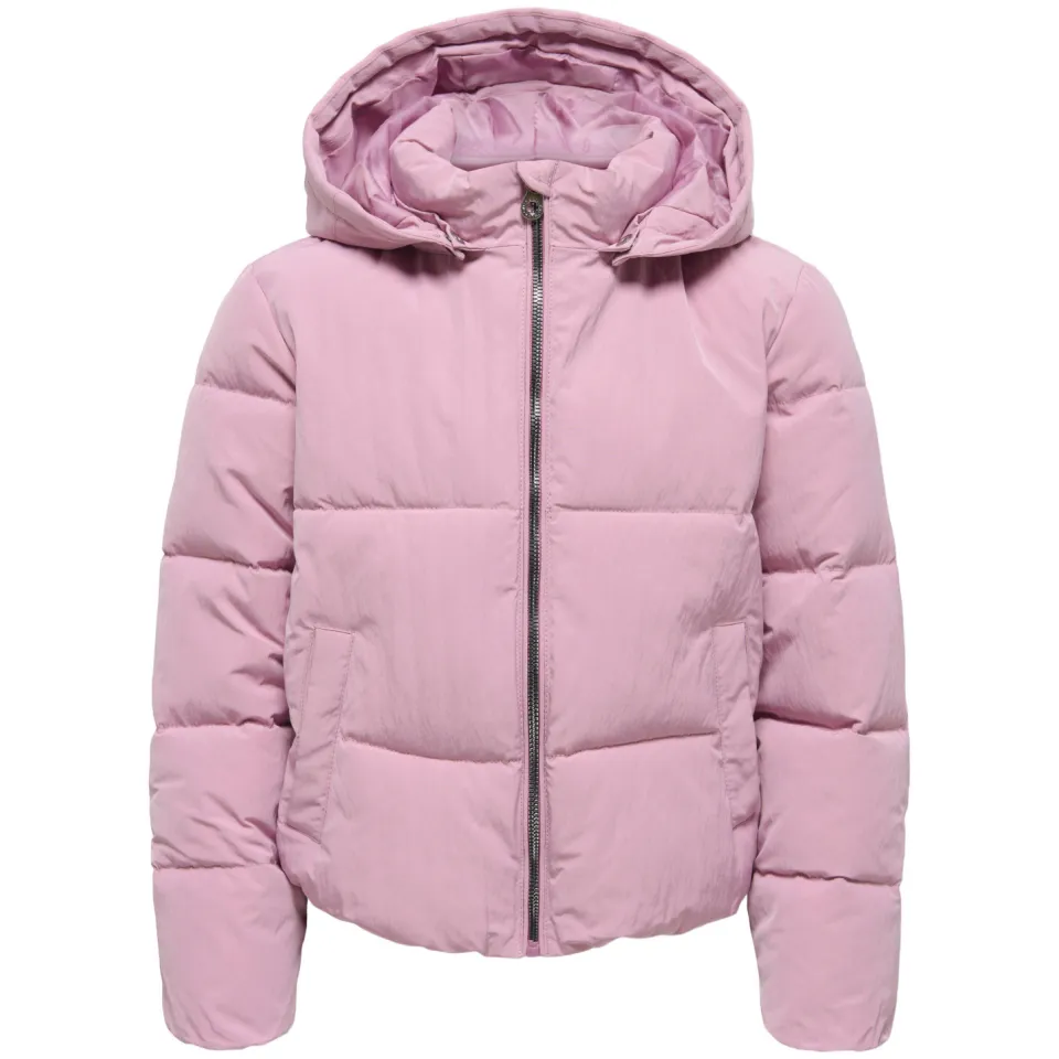 Only Dolly Short Puffer winterjas roze, foto 2