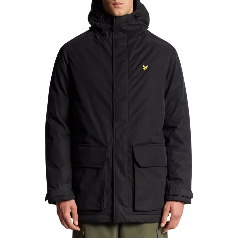 Lyle & Scott Membrane parka jas zwart, foto 5