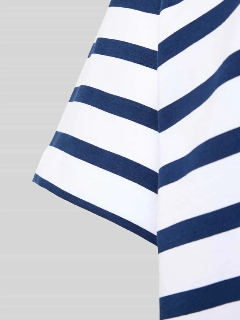 Mey Pyjamabovendeel met geribde ronde hals blauw, foto 3