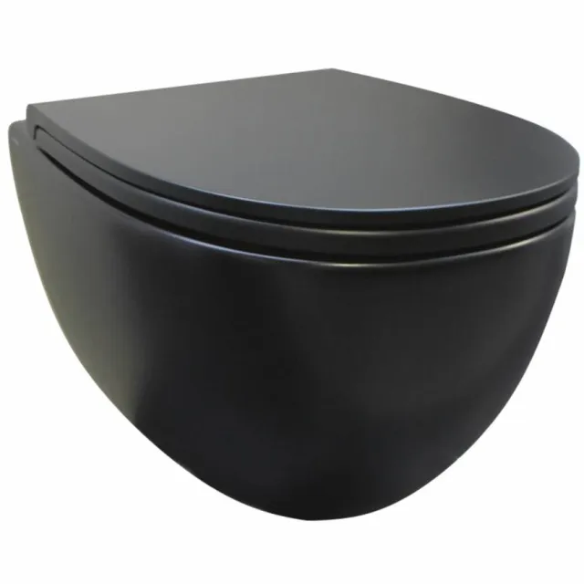 Luca Vaso wandcloset rimless mat zwart