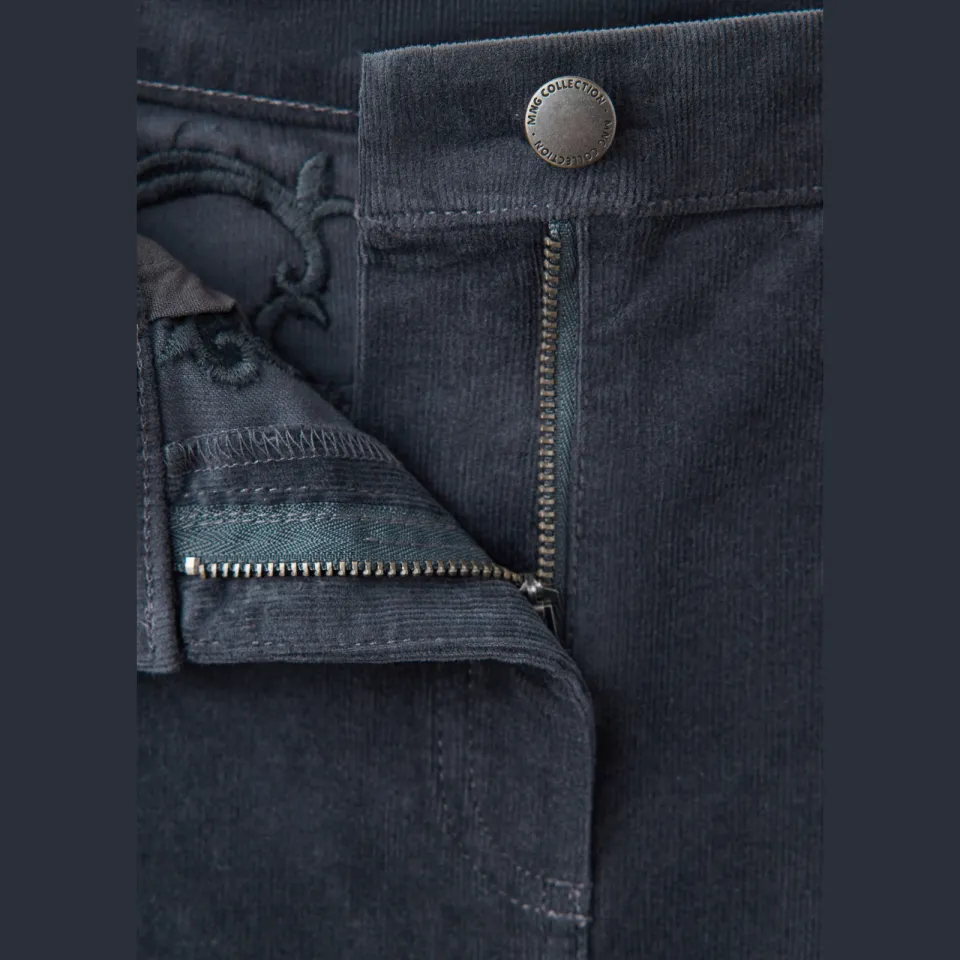 Mango Kids korte corduroy rok grijs, foto 5