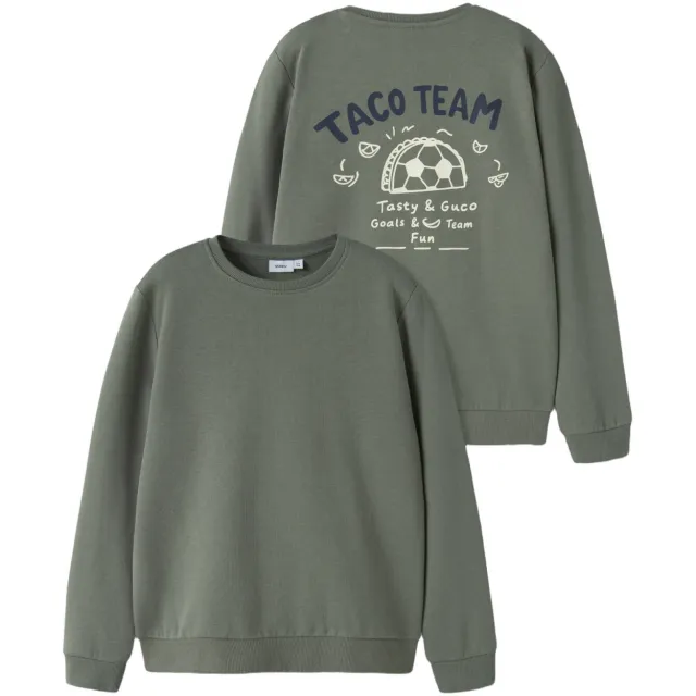 GUPPY MINI sweater met backprint - groen
