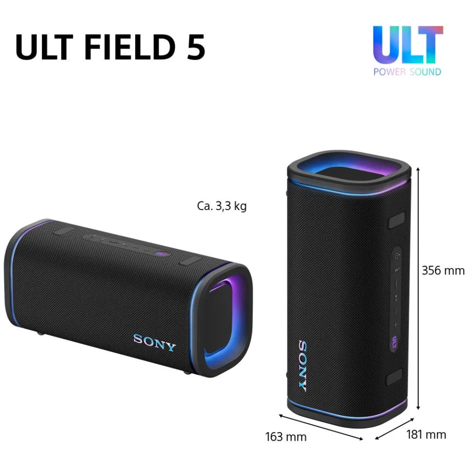 Sony ULT Field 5 draagbare speaker zwart, foto 2