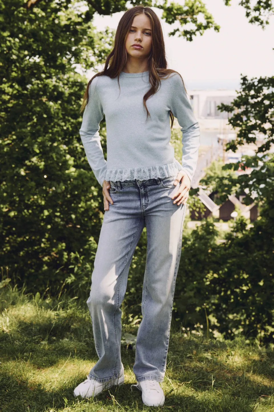 LMTD wide leg jeans - lichtblauw, foto 4