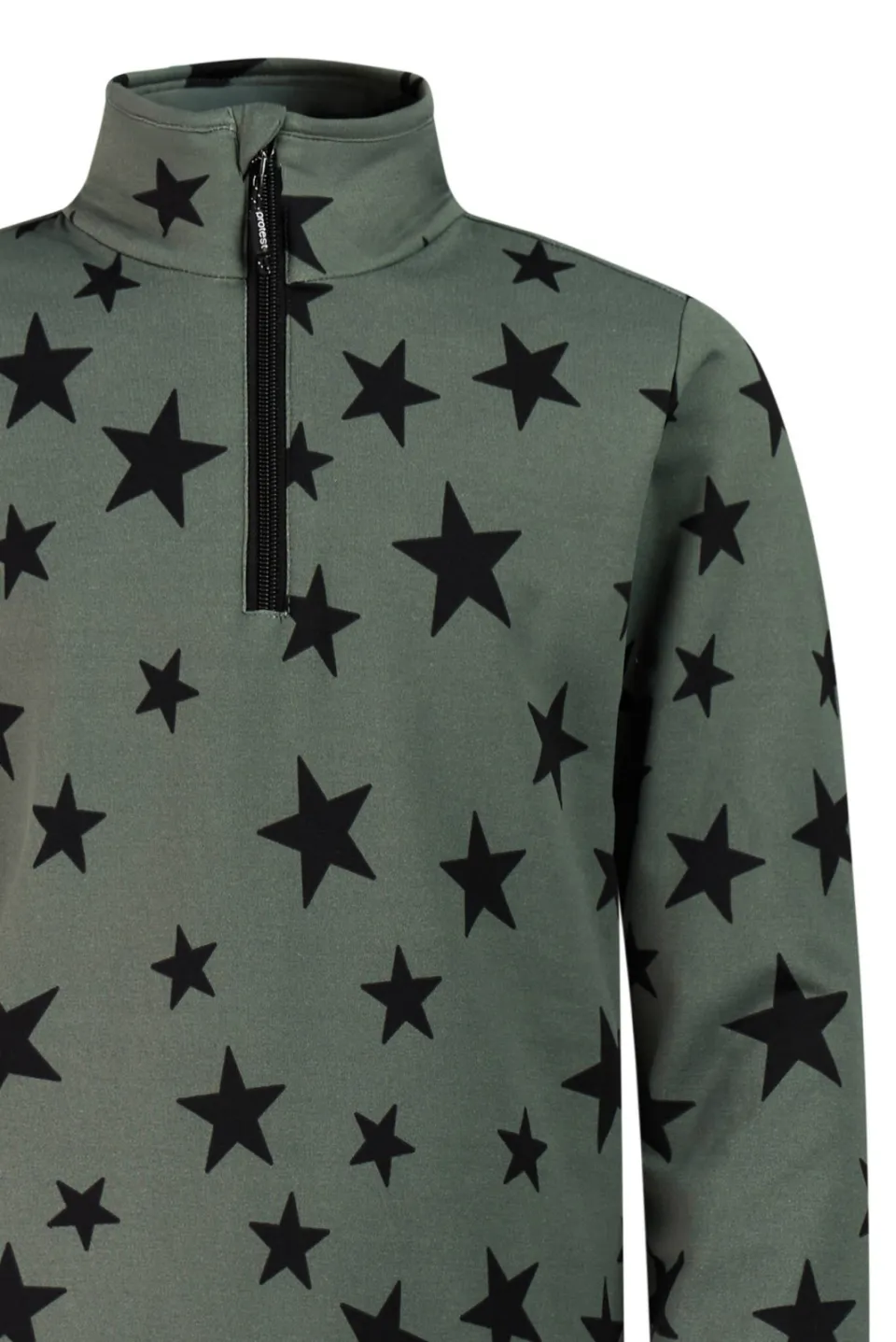 Protest PRTTopsy sweater met opstaande kraag en sterren - grijsgroen, foto 4