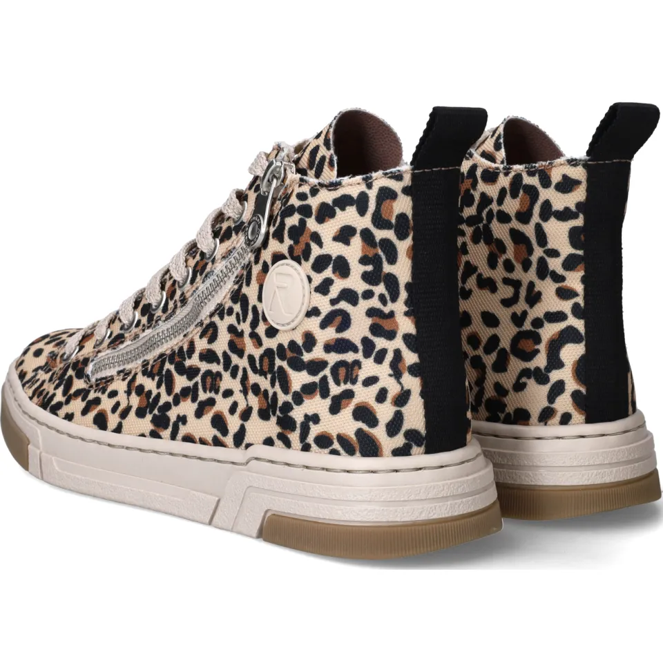 Rieker N3903-90 hoge sneakers beige, foto 4