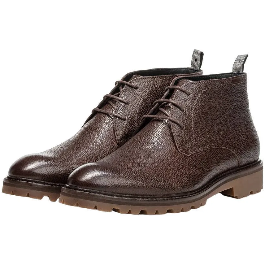 Floris Van Bommel suède veterboots met profielzool - donkerbruin, foto 3