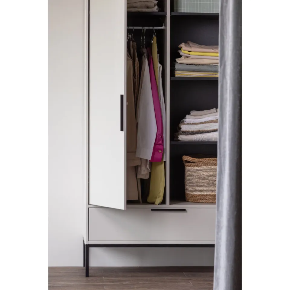 WOOOD Adam kledingkast 2-deurs beige, foto 6