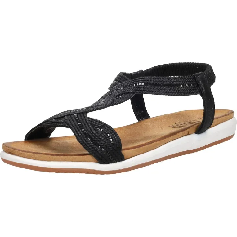 Sub55 platte sandalen zwart, foto 3