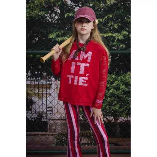 Z8 Alexandra kanten longsleeve rood, foto 4