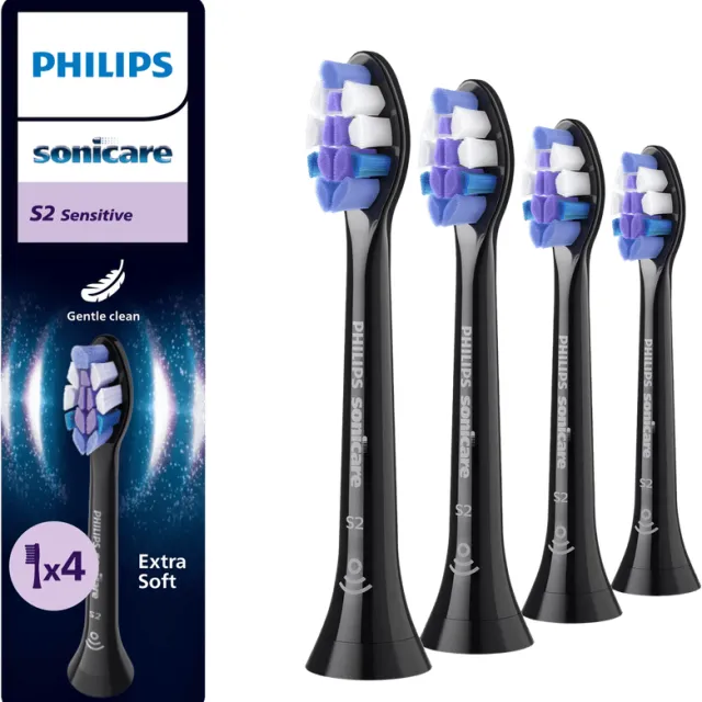 Philips Sonicare Optimal Sensitive HX6054/88 Zwart (4 stuks)
