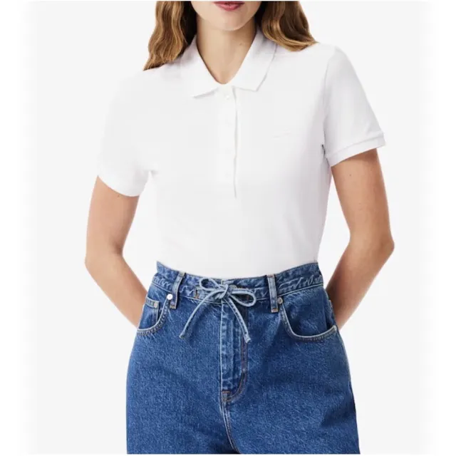 Lacoste Slim Fit poloshirt wit