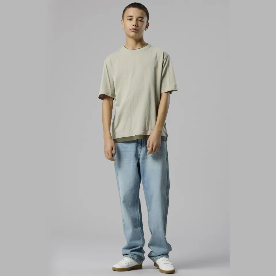 LMTD NLMBEX loose fit jeans - lichtblauw Light blue denim