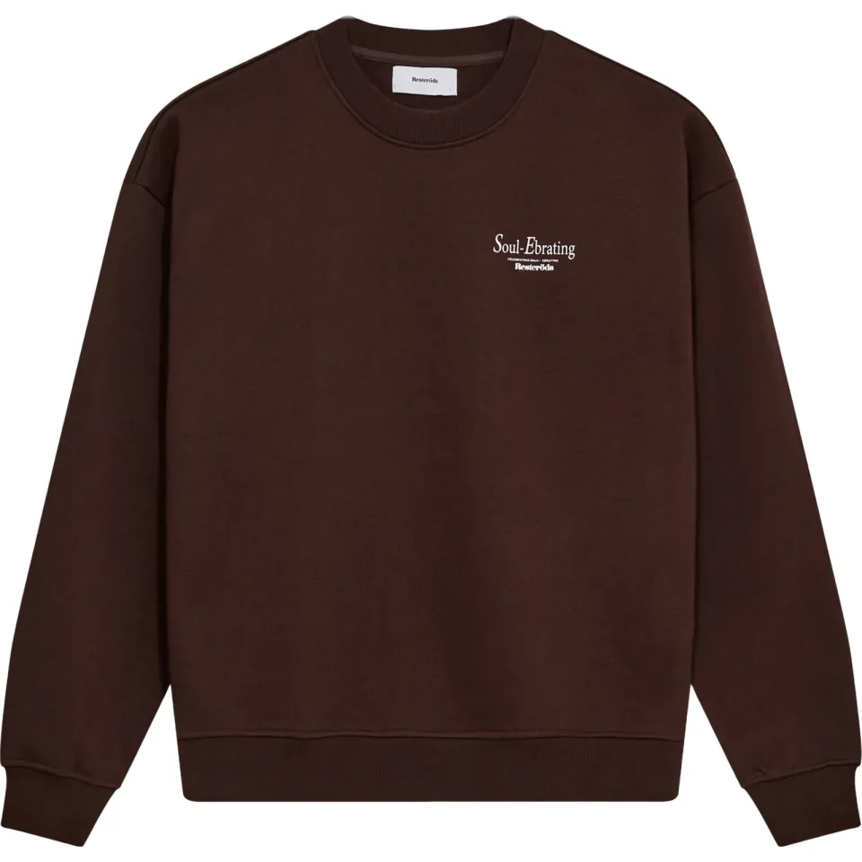 Resteröds relaxed fit sweater met backprint - bruin, foto 2